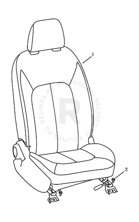 Сиденье переднее правое Geely GC6 — схема