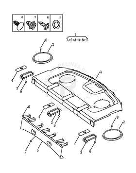 Запчасти Geely GC6 Поколение I (2014)  — Обшивка багажного отсека (багажника) — схема