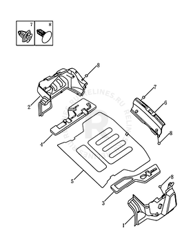 Запчасти Geely GC6 Поколение I (2014)  — Обшивка багажного отсека (багажника) (2) — схема