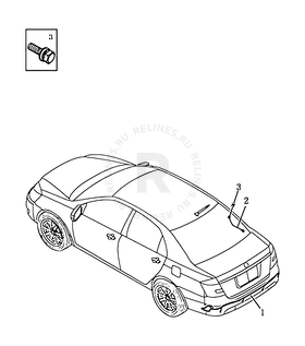 Проводка багажного отсека (багажника) Geely Vision — схема