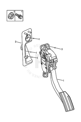 Педаль газа Geely Vision — схема