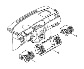 Решетка воздуховода (дефлектор) Geely Vision — схема