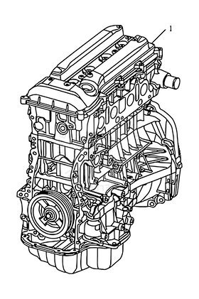 Двигатель в сборе, без навесного оборудования (JL4G20/JL4G24) Geely Emgrand X7 — схема
