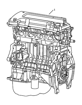 Двигатель в сборе, без навесного оборудования (JL4G18) Geely Emgrand X7 — схема