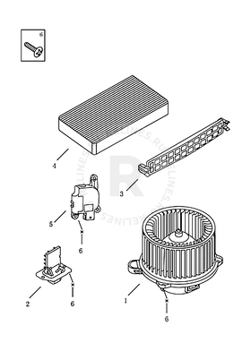 Отопитель салона и салонный фильтр ((HN) SUPPLIER CODE: 230040) Geely Emgrand X7 — схема