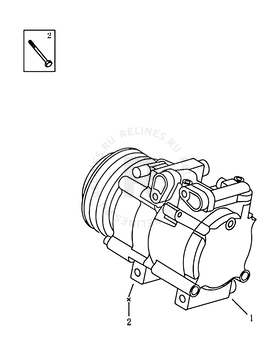 Запчасти Geely Emgrand X7 Поколение I (2011)  — Компрессор и трубки кондиционера — схема