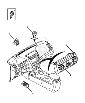 Блок управления отопителем и кондиционером (AUTO A/C, 2014 MODEL) Geely Emgrand X7 — схема