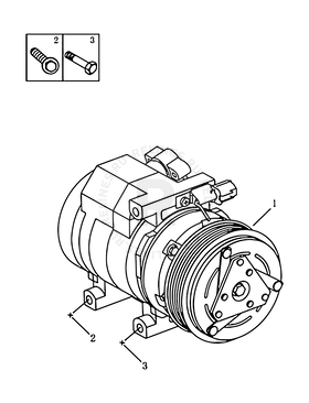 Компрессор и трубки кондиционера ((CH) SUPPLIER CODE: 575030, 2014 MODEL) Geely Emgrand X7 — схема