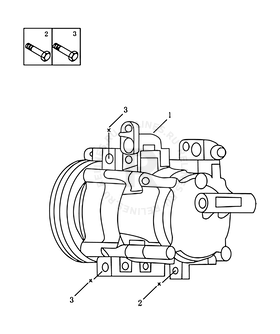 Запчасти Geely Emgrand X7 Поколение I (2011)  — Компрессор и трубки кондиционера ((HN) SUPPLIER CODE: 230040, 2014 MODEL) — схема