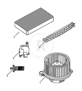 Отопитель салона и салонный фильтр ((CL) SUPPLIER CODE: 230024) Geely Emgrand X7 — схема