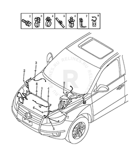 Запчасти Geely Emgrand X7 Поколение I (2011)  — Проводка моторного отсека (4G20/4G24) — схема