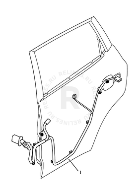 Проводка задних дверей (2014 MODEL) Geely Emgrand X7 — схема