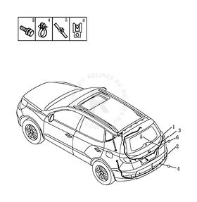 Проводка багажного отсека (багажника) Geely Emgrand X7 — схема
