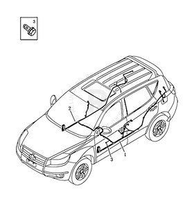 Проводка пола и багажного отсека (багажника) (2014 MODEL) Geely Emgrand X7 — схема