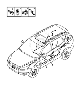 Запчасти Geely Emgrand X7 Поколение I (2011)  — Проводка пола и багажного отсека (багажника) — схема