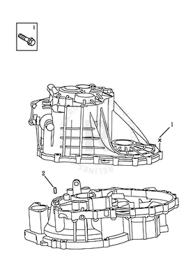 Крепления коробки передач (JL-6MT224FFC) — схема