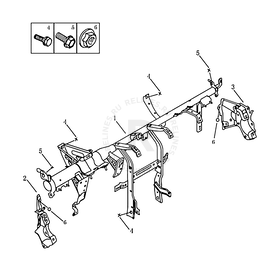 Рама передней панели (торпедо) (KNEE BUMPER) Geely Emgrand X7 — схема