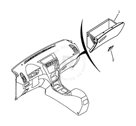 Запчасти Geely Emgrand X7 Поколение I (2011)  — Перчаточный ящик (бардачок) — схема