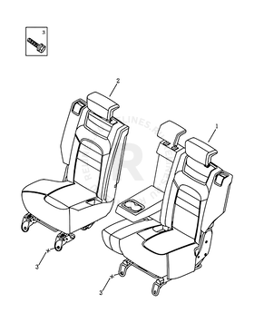 Средний ряд сидений Geely Emgrand X7 — схема