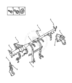 Рама передней панели (торпедо) (2014 MODEL) Geely Emgrand X7 — схема