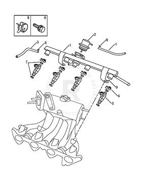 Запчасти Geely MK Cross Поколение I (2010)  — Система впрыска (EURO III) — схема