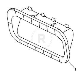 Решетка воздуховода задняя (дефлектор) Geely MK Cross — схема