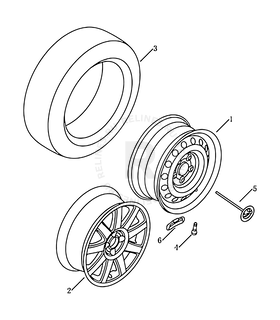 Запасное колесо Geely SC7 — схема