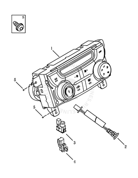 Блок управления отопителем и кондиционером (2014 MODEL, AUTO) Geely SC7 — схема