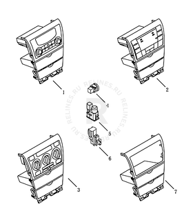 Блок управления отопителем и кондиционером Geely SC7 — схема