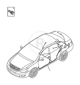 Проводка пола и багажного отсека (багажника) Geely SC7 — схема
