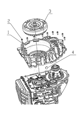 Запчасти Geely SC7 Поколение I (2010)  — Гидротрансформатор (DSI) — схема