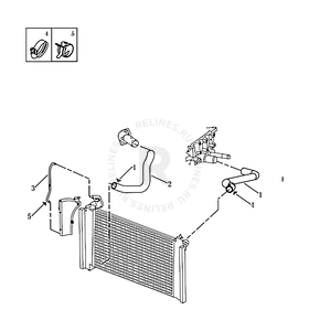 Патрубки и шланги радиатора (2014 MODEL) (1) Geely SC7 — схема