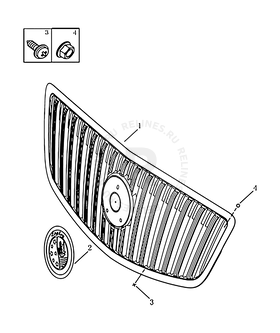 Эмблема и решетка радиатора (2014 MODEL) Geely SC7 — схема