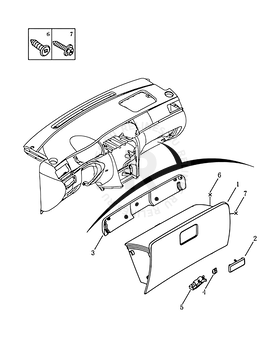 Перчаточный ящик (бардачок) Geely SC7 — схема