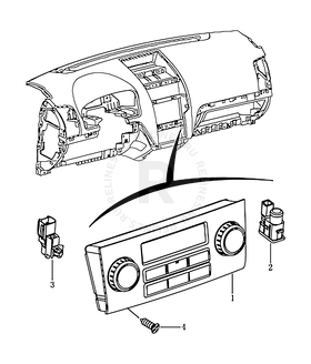 Запчасти Geely Emgrand 7 Поколение I (2009)  — Блок управления отопителем и кондиционером — схема