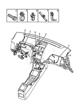 Запчасти Geely Emgrand 7 Поколение I (2009)  — Проводка панели приборов (торпедо) (JL4G15) — схема