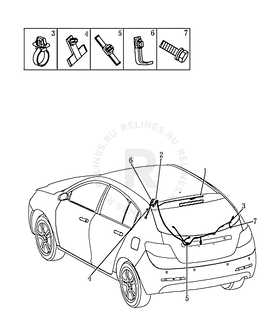 Запчасти Geely Emgrand 7 Поколение I (2009)  — Проводка багажного отсека (багажника) (FE-2) — схема