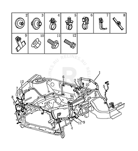 Запчасти Geely Emgrand 7 Поколение I (2009)  — Проводка моторного отсека (JL4G18) — схема
