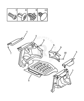 Запчасти Geely Emgrand 7 Поколение I (2009)  — Обшивка багажного отсека (багажника) (FE-2) — схема