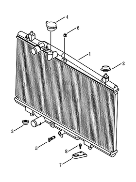 Запчасти Geely Otaka Поколение I (2006)  — Радиатор охлаждения (MT) — схема
