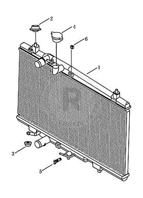Радиатор охлаждения Geely Otaka — схема