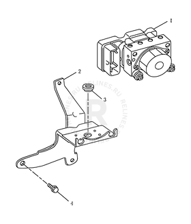 Запчасти Geely Emgrand 7 Поколение II (2014)  — Модуль (блок, контроллер) ABS (ABS) — схема