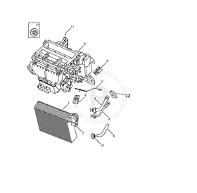 Запчасти Geely Emgrand 7 Поколение II (2014)  — Испаритель (AUTO) — схема