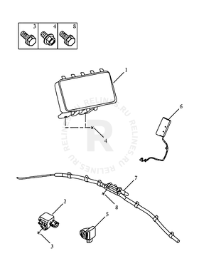 Запчасти Geely Emgrand 7 Поколение II (2014)  — Подушки безопасности — схема