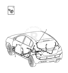Проводка пола и багажного отсека (багажника) (FE-4) Geely Emgrand 7 — схема