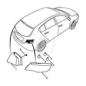 Запчасти Geely Emgrand 7 Поколение II (2014)  — Фонари задние (FE-4) — схема