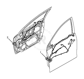 Запчасти Geely Emgrand 7 Поколение II (2014)  — Проводка передней двери — схема