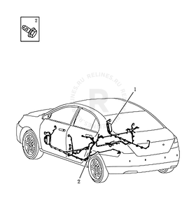 Запчасти Geely Emgrand 7 Поколение II (2014)  — Проводка пола и багажного отсека (багажника) (FE-3) — схема