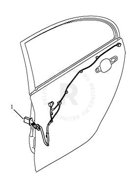 Запчасти Geely Emgrand 7 Поколение II (2014)  — Проводка задних дверей — схема