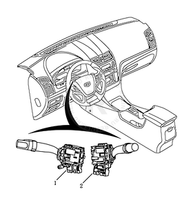 Запчасти Geely Emgrand 7 Поколение II (2014)  — Подрулевые переключатели — схема
